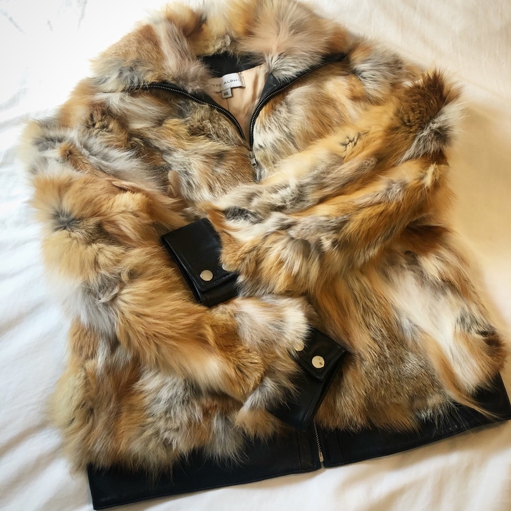 SOLD Sectioned Red Fox Bomber Jacket